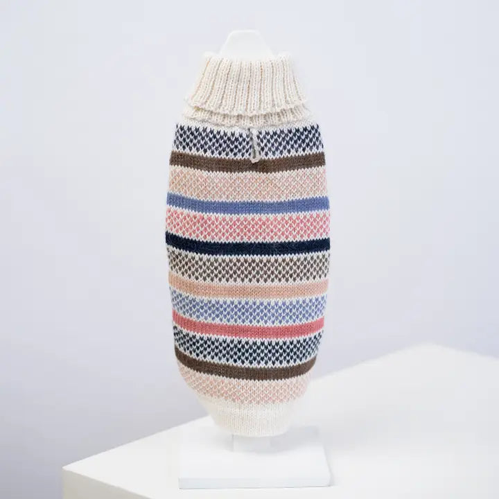 Alqo Wasi Blushline Stripes Alpaca Blend Sweater