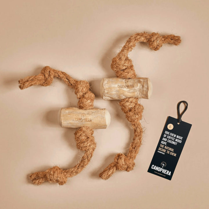 Coffee Wood and Coconut Rope Dog Chew