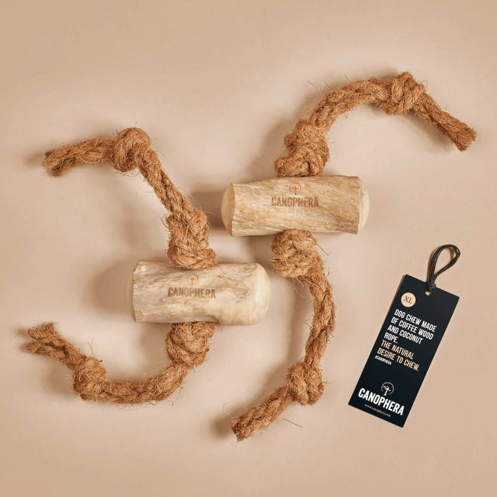 Coffee Wood and Coconut Rope Dog Chew