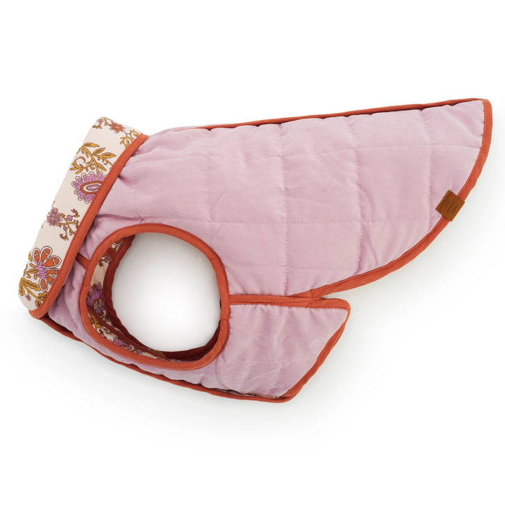 The Foggy Dog Blockprint Floral Reversible Dog jacket