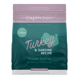 Green Juju Turkey & Sardine Recipe Frozen Sliders 18lb