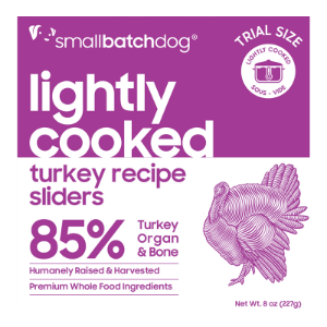 Smallbatch Frozen Lightly Cooked Turkey Dog Food 8oz