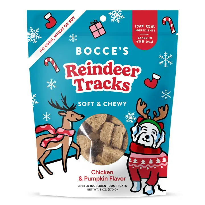 Bocce's Holiday Reindeer Tracks Soft & Chewy Treats 6oz