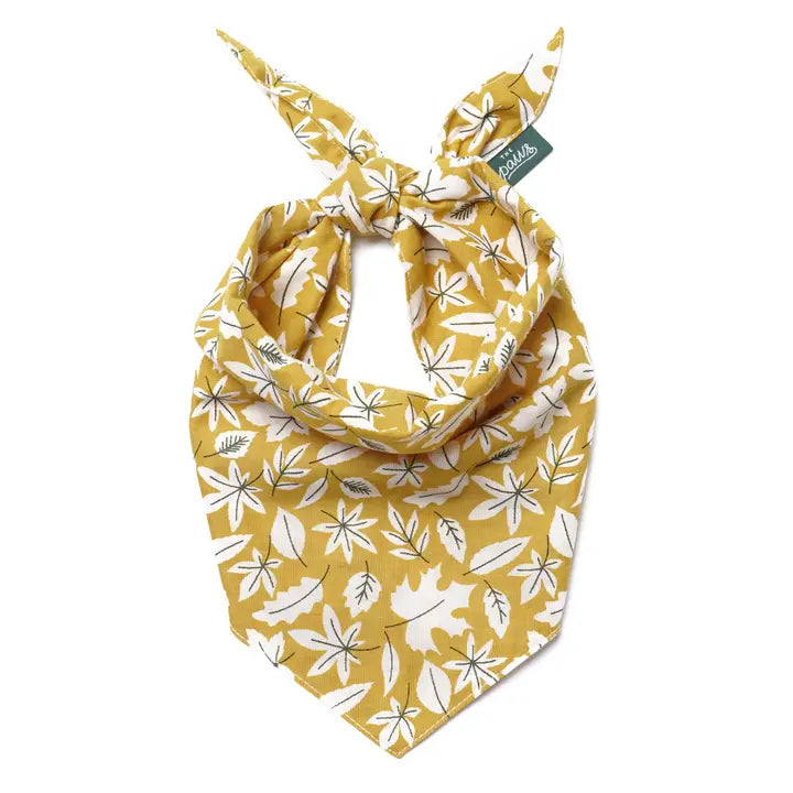 The Paws Golden Fall Leaves Bandana for Dogs and Cats