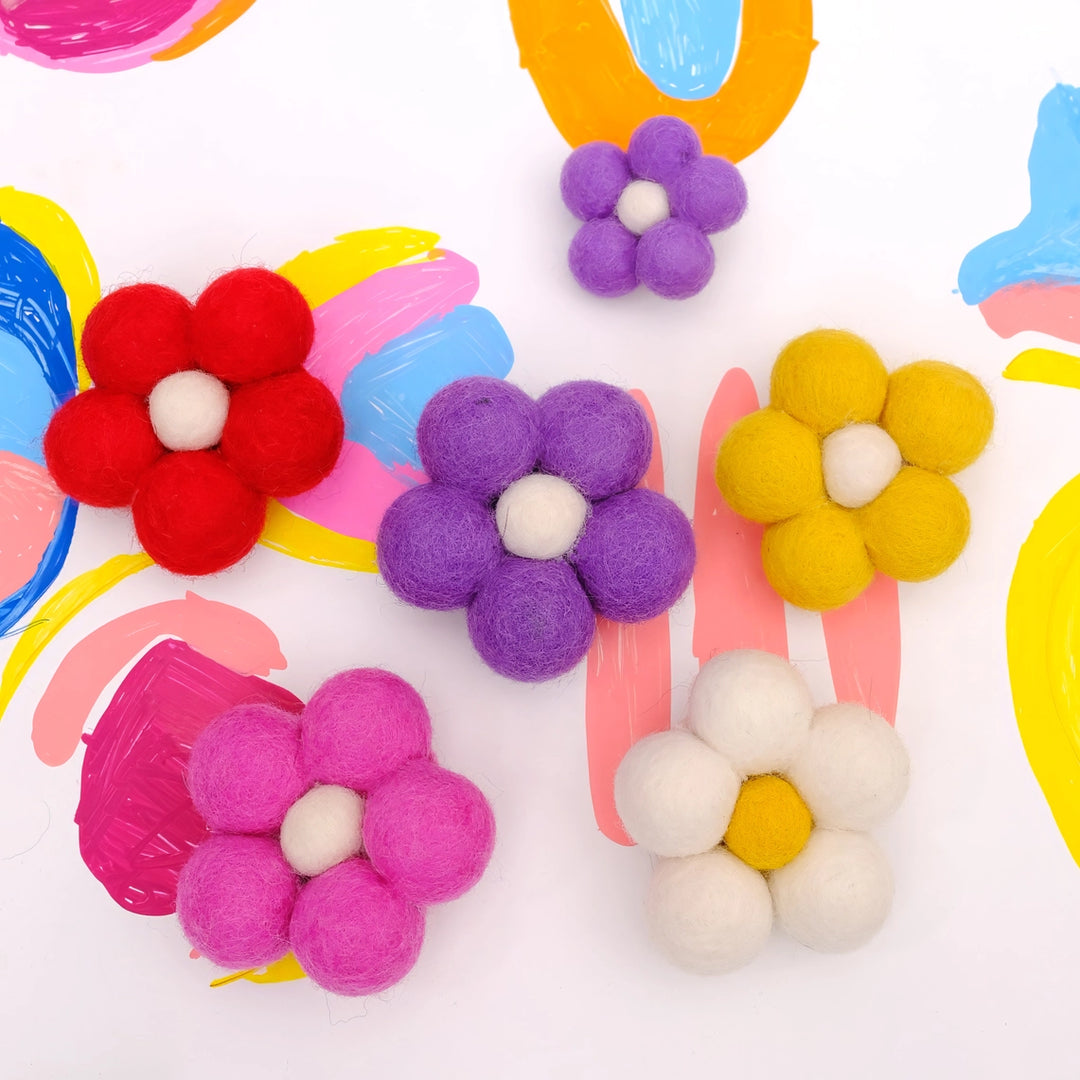 Pink - Bubble Flower Attachment for Collar Medium