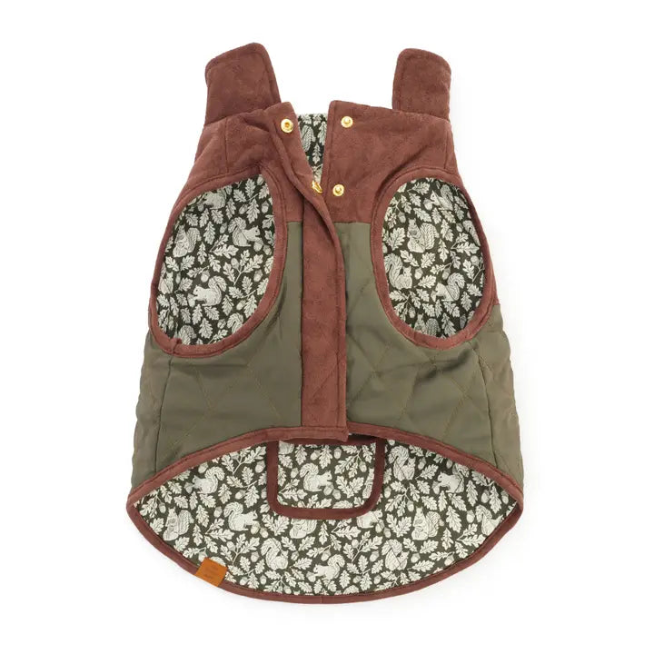 The Foggy Dog Olive Reversible Dog Jacket