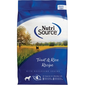 NutriSource Adult Trout and Rice Dry Dog Food 4lb
