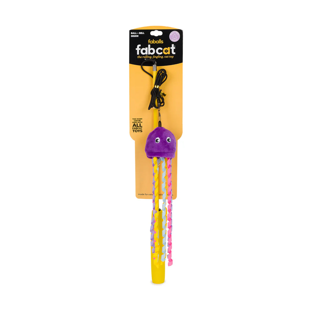 Fabcat Faball Jellyfish Teaser Wand Cat Toy