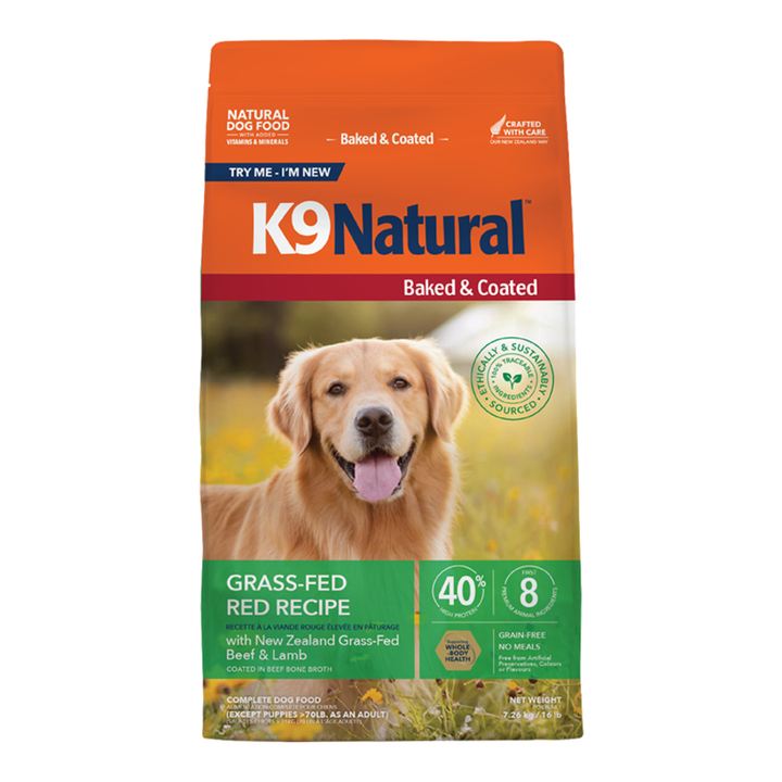 K9 Natural Baked & Coated Grass Fed Red Recipe for Dogs 3.5lb