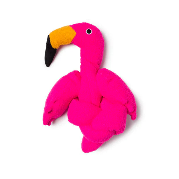 Fabdog Twisty Flamingo Plush Dog Toy 5ft