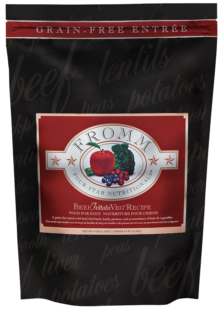 Fromm Four Stars Grain Free Beef Frittata Veg Dry Dog Food 12lb