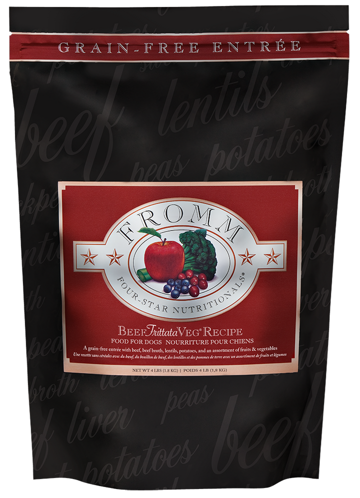 Fromm Four Stars Grain Free Beef Frittata Veg Dry Dog Food 12lb