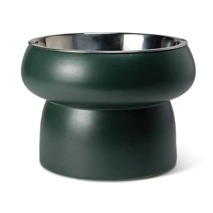 Fringe Green Raised Feeder with Metal Insert Medium
