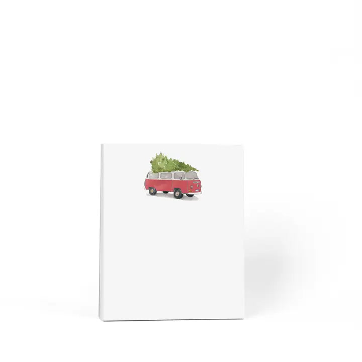 Holiday VW Bus Notepad 4 x 5 inches