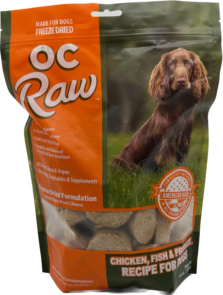 OC Raw Freeze Dried Sliders Chicken Fish & Produce 14oz