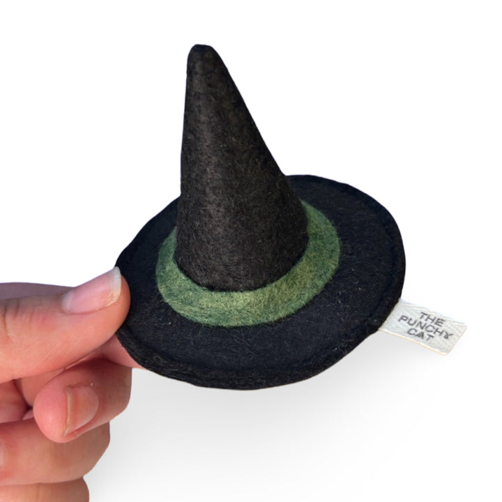 Handmade Wool Felt Witch Hat Catnip Toy