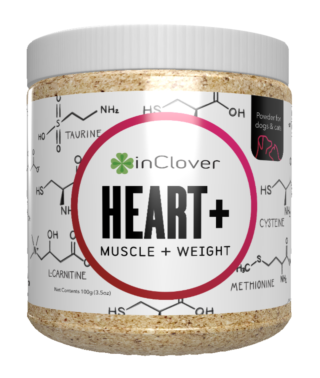 InClover BioVibrant Heart Plus Powder for Dogs and Cats 3.5oz (100g)