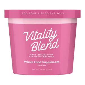Green Juju Vitality Blend Frozen Vegetable Blend Nutrient-Dense Topper for Dogs and Cats 15oz