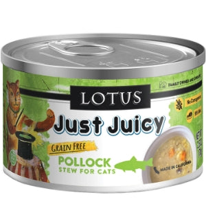 Lotus Cat Just Juicy Pollock Stew Canned Wet Cat Food 2.5oz