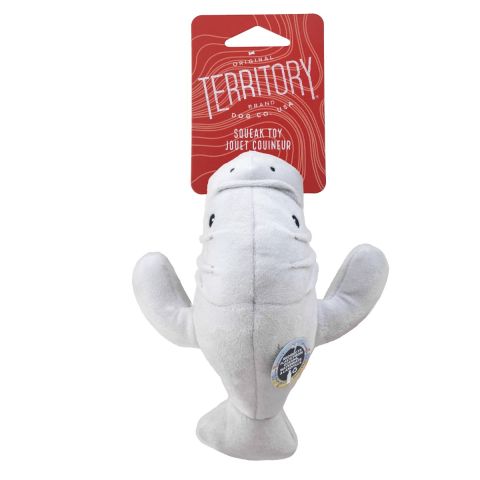 Territory Manatee Squeaker Plush Toy for Dogs 10"