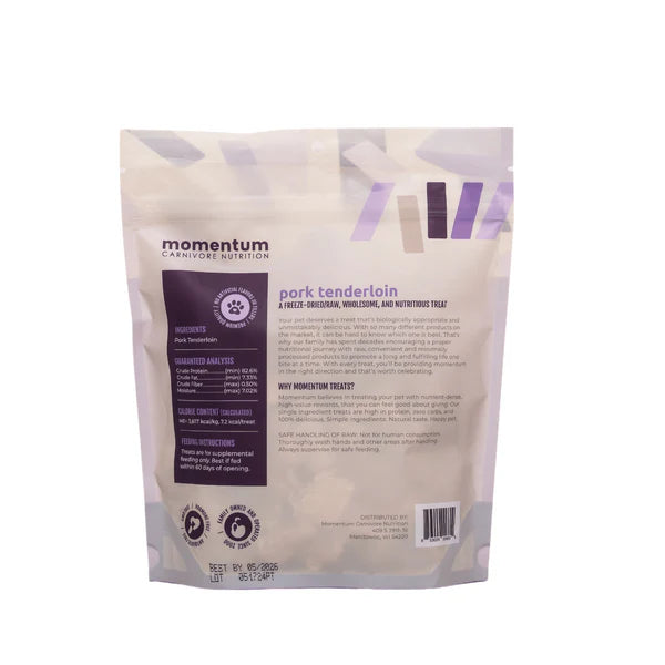 Momentum Freeze Dried Pork Tenderloin Dog & Cat Treats 3.5oz