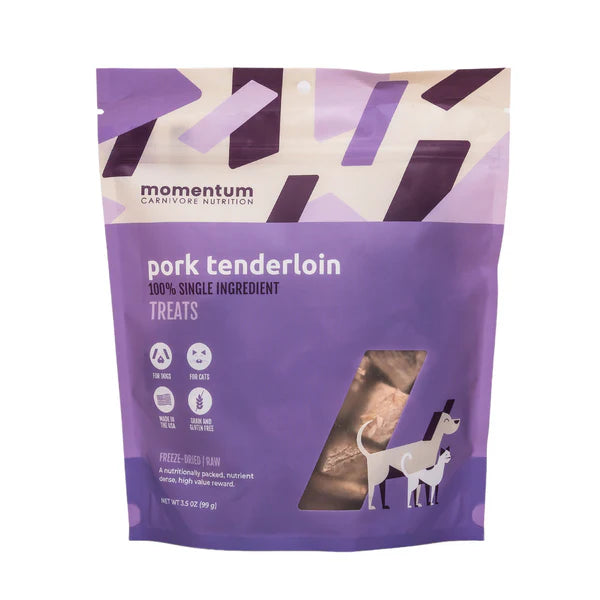 Momentum Freeze Dried Pork Tenderloin Dog & Cat Treats 3.5oz