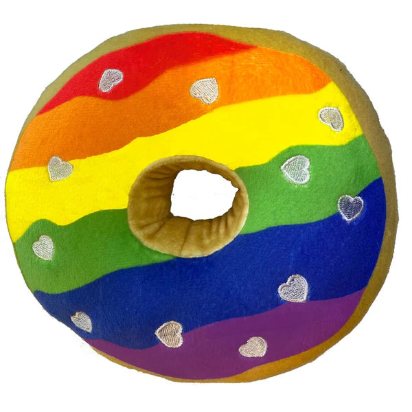 Pride Donut Large Plush Dog Toy