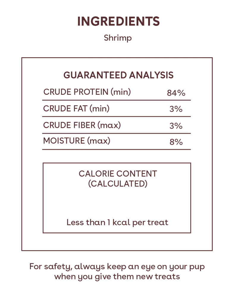 Pupford Freeze Dried Shrimp Training Treats 2oz