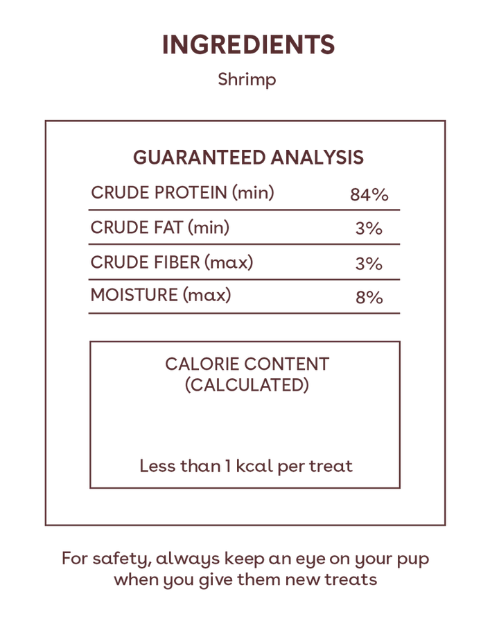 Pupford Freeze Dried Shrimp Training Treats 2oz