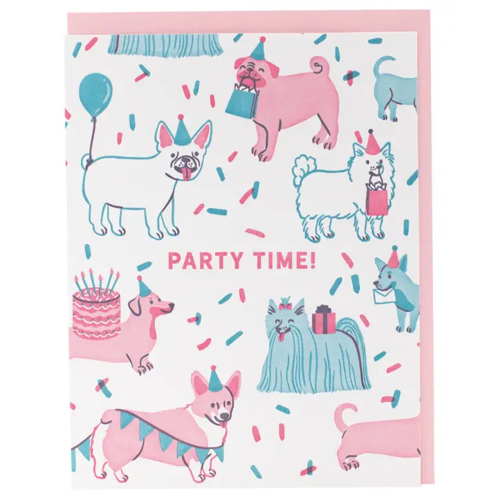 Smudge Ink - Puppy Party Card