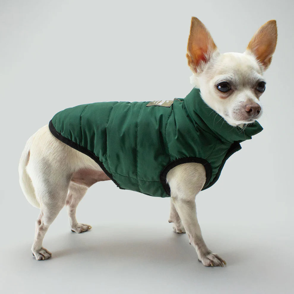 Reversible Dog Puffer Vest Tropical Camo Print
