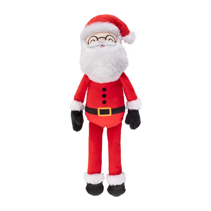 To the Chimneys! Santa Plush Dog Toy