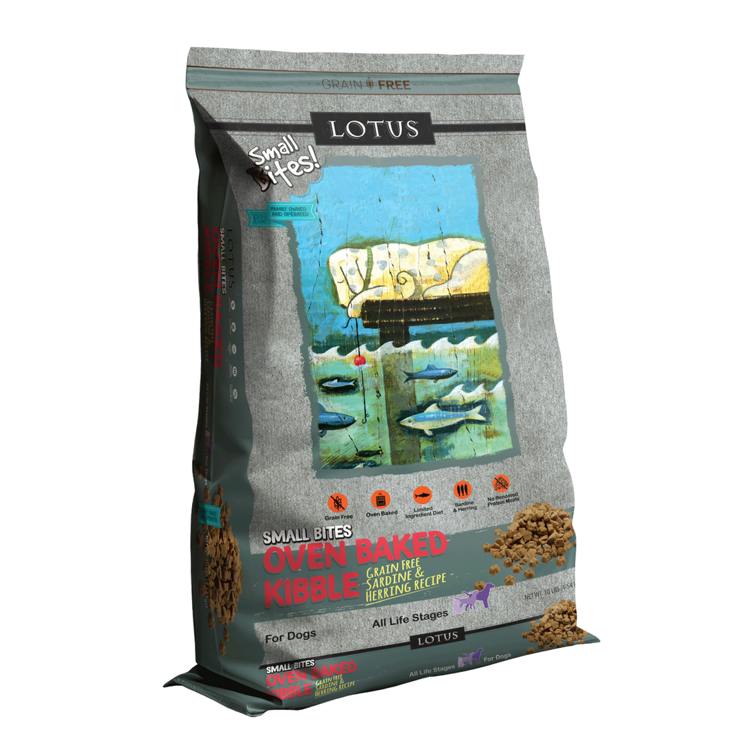 Lotus Oven Baked Small Bites Sardine & Herring Dry Dog Food 4lb