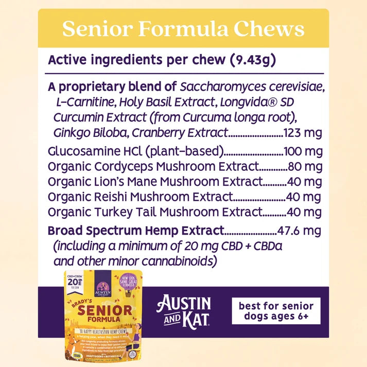 Austin & Kat Senior Blend 20mg Chew 30 count