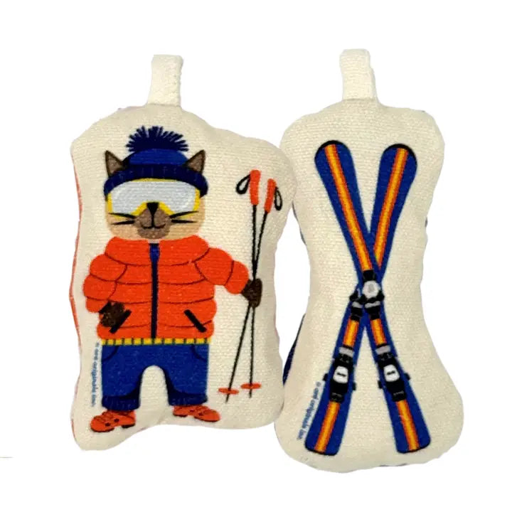 Speckle and Spot Crinkle Ski Kitty Cat Toy Set