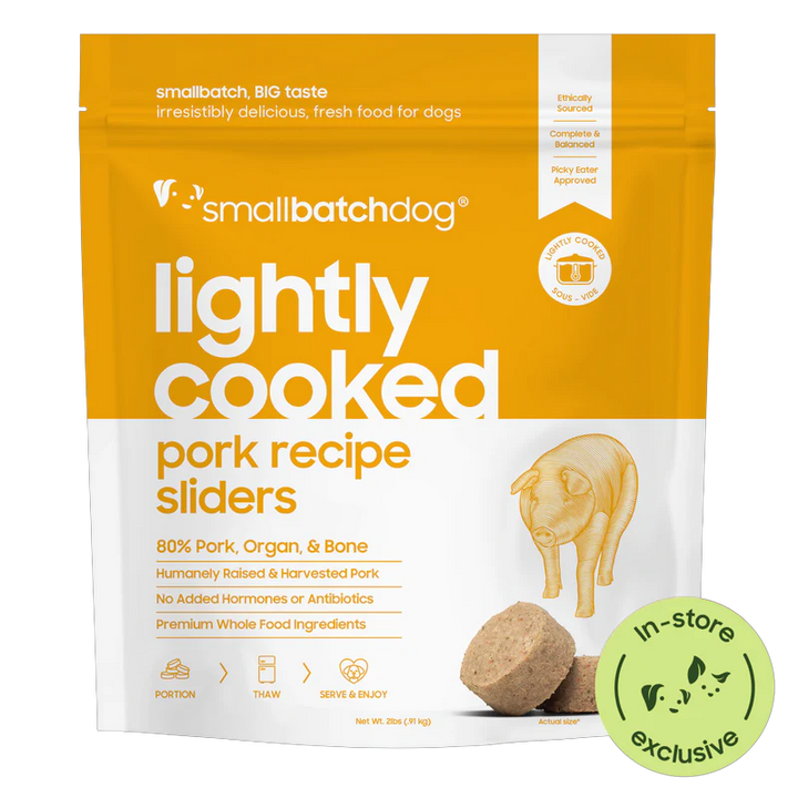 Smallbatch Frozen Lightly Cooked Pork Dog Food 5lb