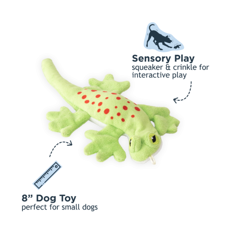 Tall Tails Stuffless Lizard With Squeaker Toy for Dogs 8"