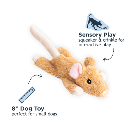 Tall Tails Stuffless Mouse With Squeaker Toy for Dogs 8"