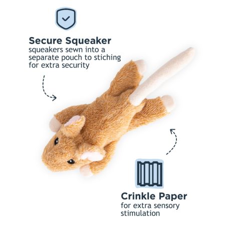Tall Tails Stuffless Mouse With Squeaker Toy for Dogs 8"