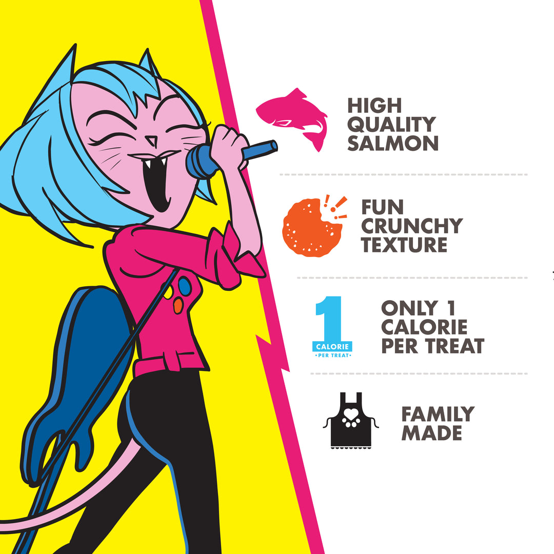 PurrSnackitty Crunch Screamin' Salmon Cat Treats 3oz