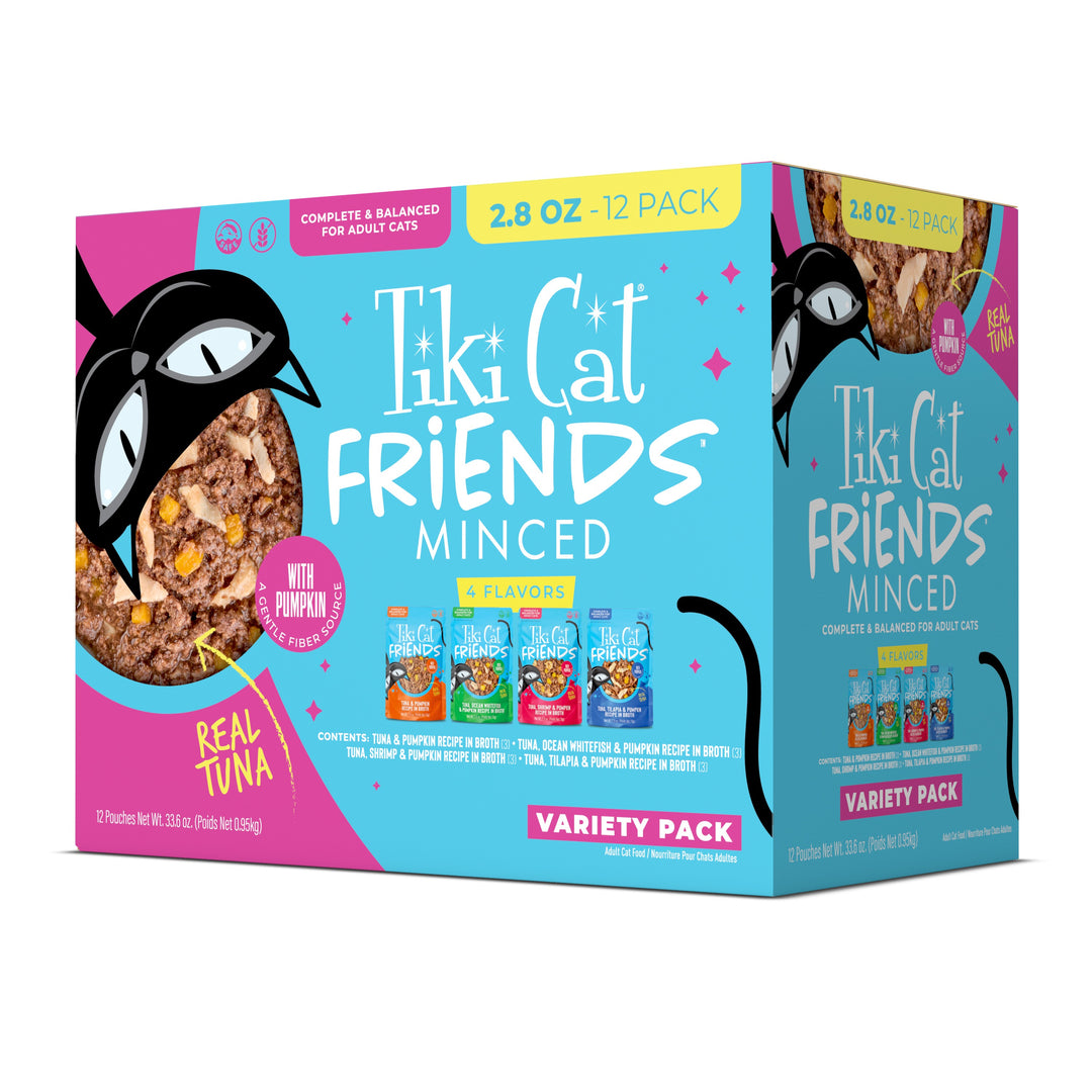 Tiki Cat Aloha Friends Variety Pack Cat Food 3 oz Pouches - 12 Pack