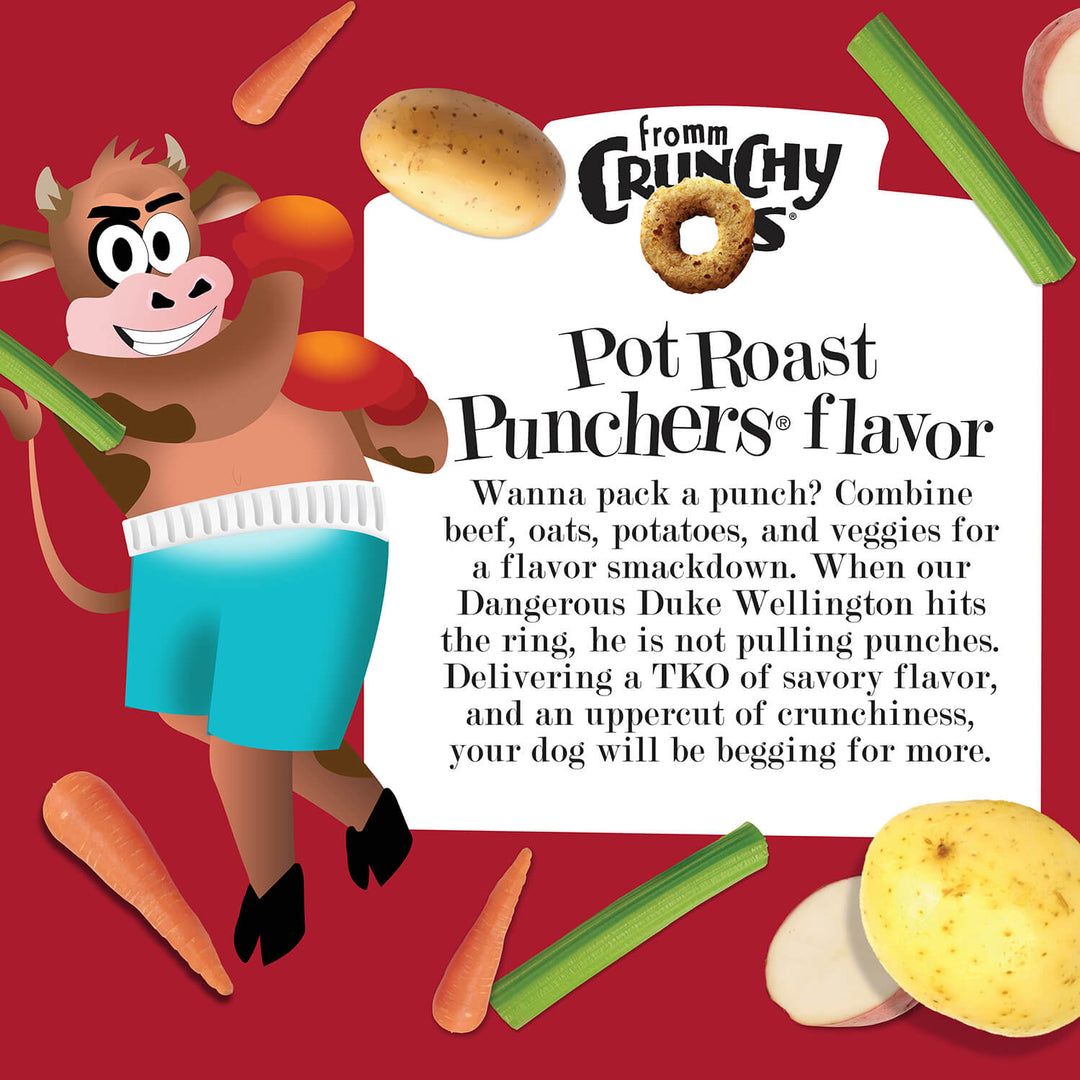 Fromm Crunchy O's Pot Roast Punchers Dog Treats 6oz