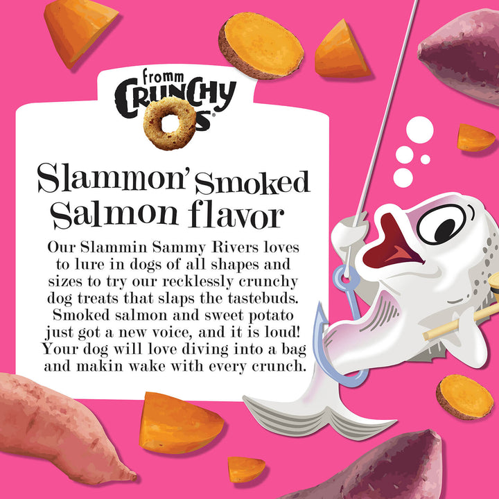 Crunchy O's Slammon' Smoked Salmon Dog Treats 6oz