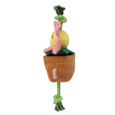 Territory Pink Flower Treat & Tug Toy for Dogs 16"
