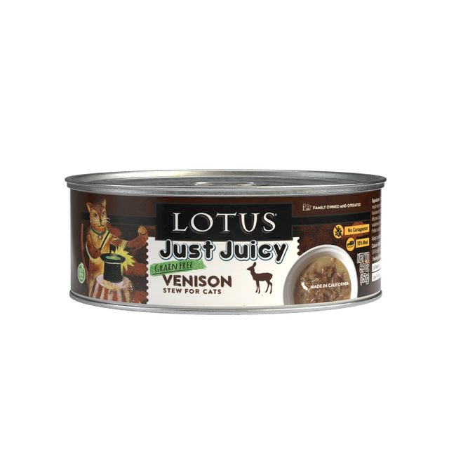 Lotus Cat Juicy Venison Stew Canned Wet Cat Food 5.3oz