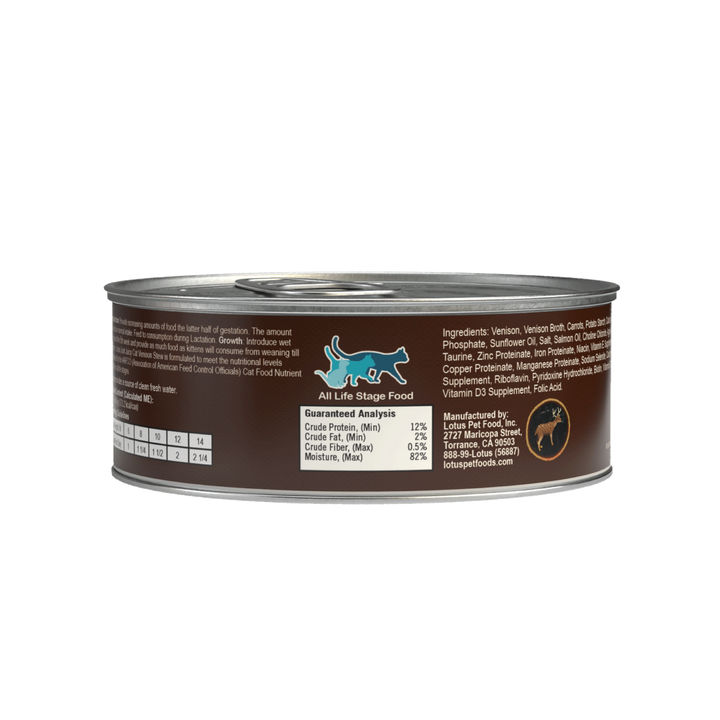 Lotus Cat Juicy Venison Stew Canned Wet Cat Food 5.3oz
