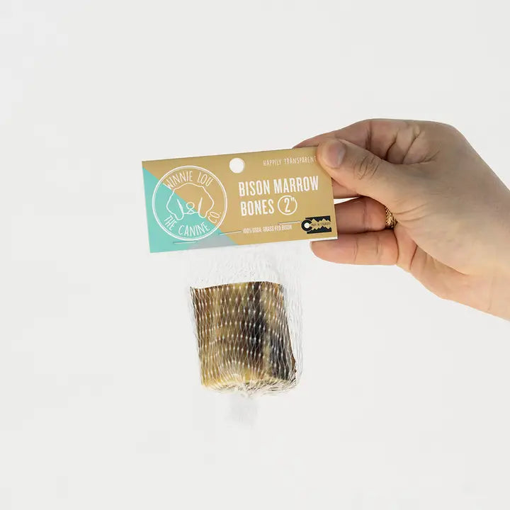 Winnie Lou Bison Marrow Bone for Dogs 2"