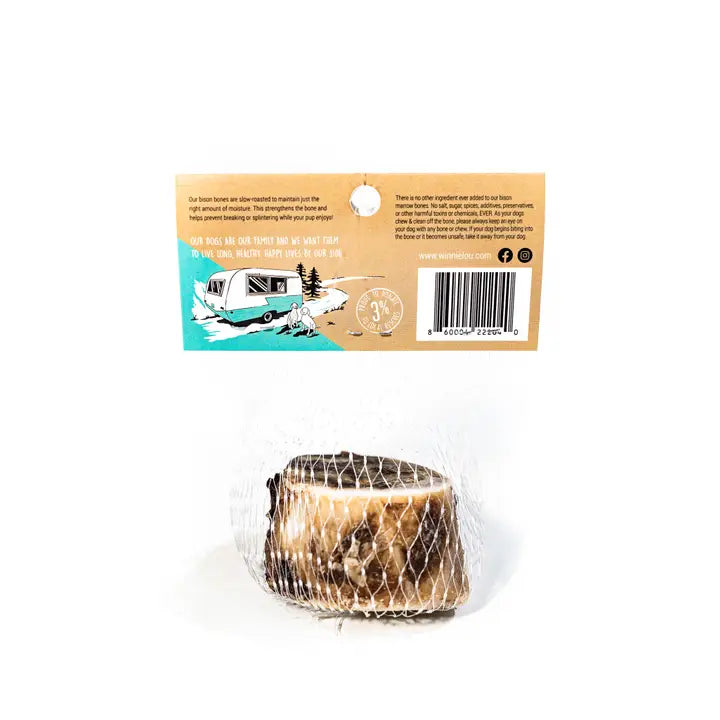 Winnie Lou Bison Marrow Bone for Dogs 2"