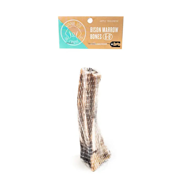 Winnie Lou Bison Marrow Bone for Dogs 6-8"