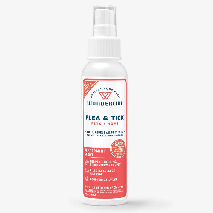 Wondercide Peppermint Flea + Tick Spray for Pets and Home Peppermint Scent 4oz